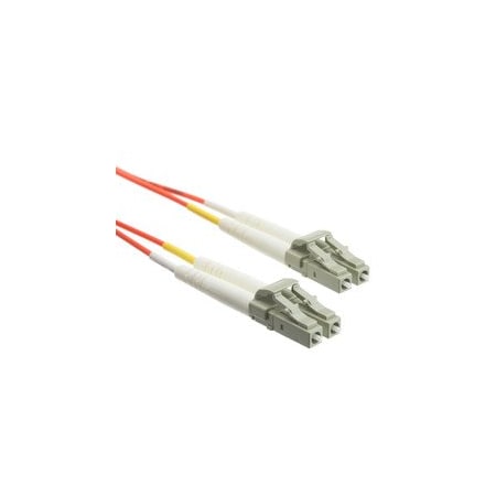 Cable Wholesale LC OM2 Duplex 2.0mm Fiber Optic Patch Cord, OFNR, Multimode 50/125, Orange Jacket, Beige LCLC-11005